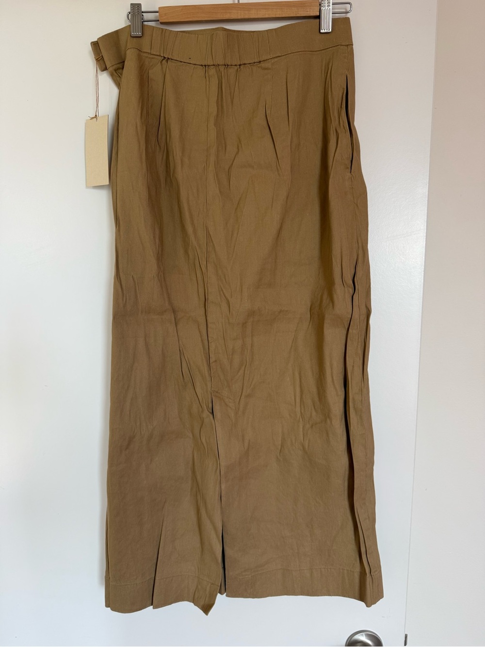 Muji Midi Skirt in Brown Tan